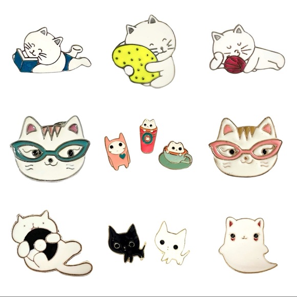 🎄Calico Cat In Box Enamel Lapel Pin - Picture 5 of 11